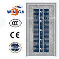 China Style Exterior Entrance Stainless Steel Security Glass Door (W-GH-23)